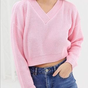 Knit Pink Crop Top